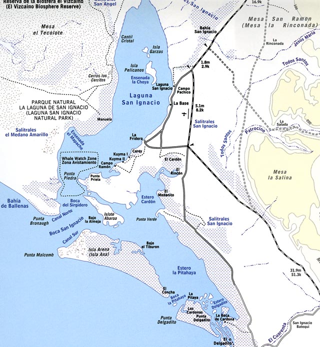 Map of San Ignacio Lagoon - Baja Ecotours